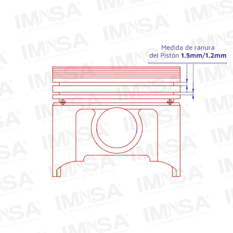 Piston de motor std 1.5mm Nissan K21